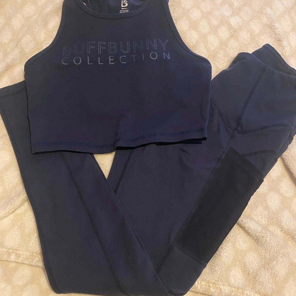 Buff bunny navy blue set